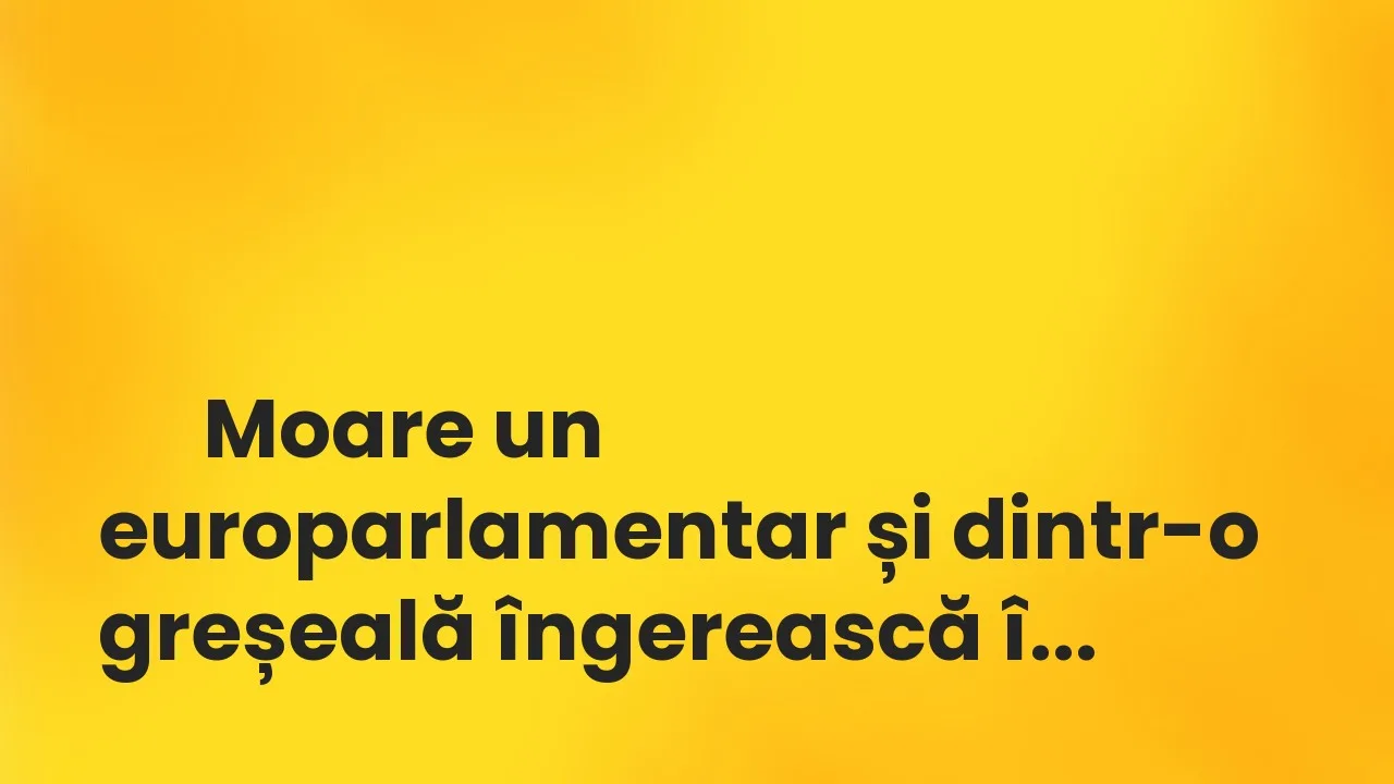 Banc: Un europarlamentar ajunge în Iad