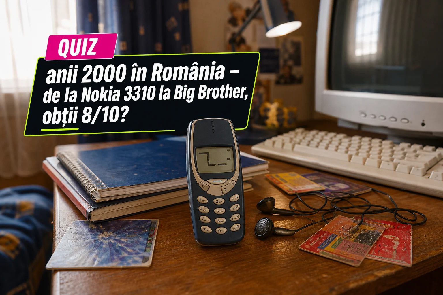 Quiz: anii 2000 în România – de la Nokia 3310 la Big Brother, obții 8/10?