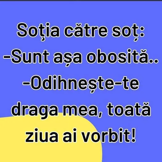 Soția către soț...