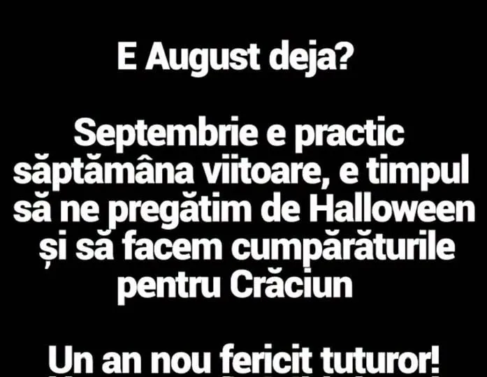 E August deja?
