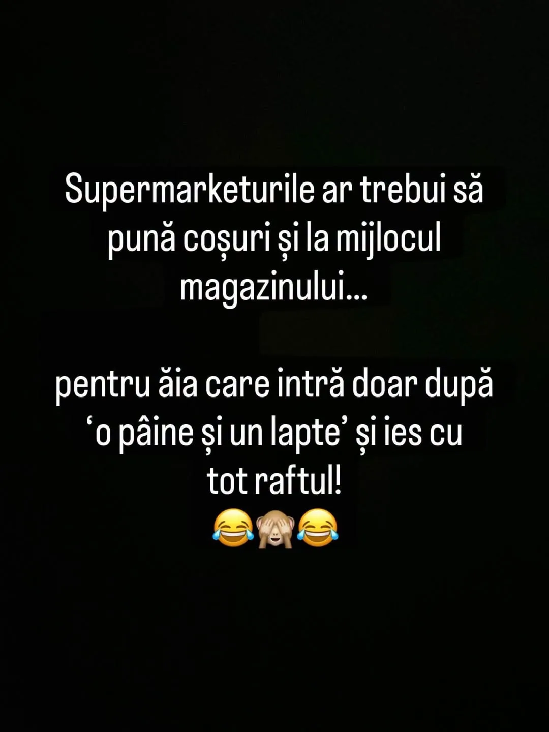 Supermarketurile ar trebui să pună coșuri și la mijlocul magazinului...