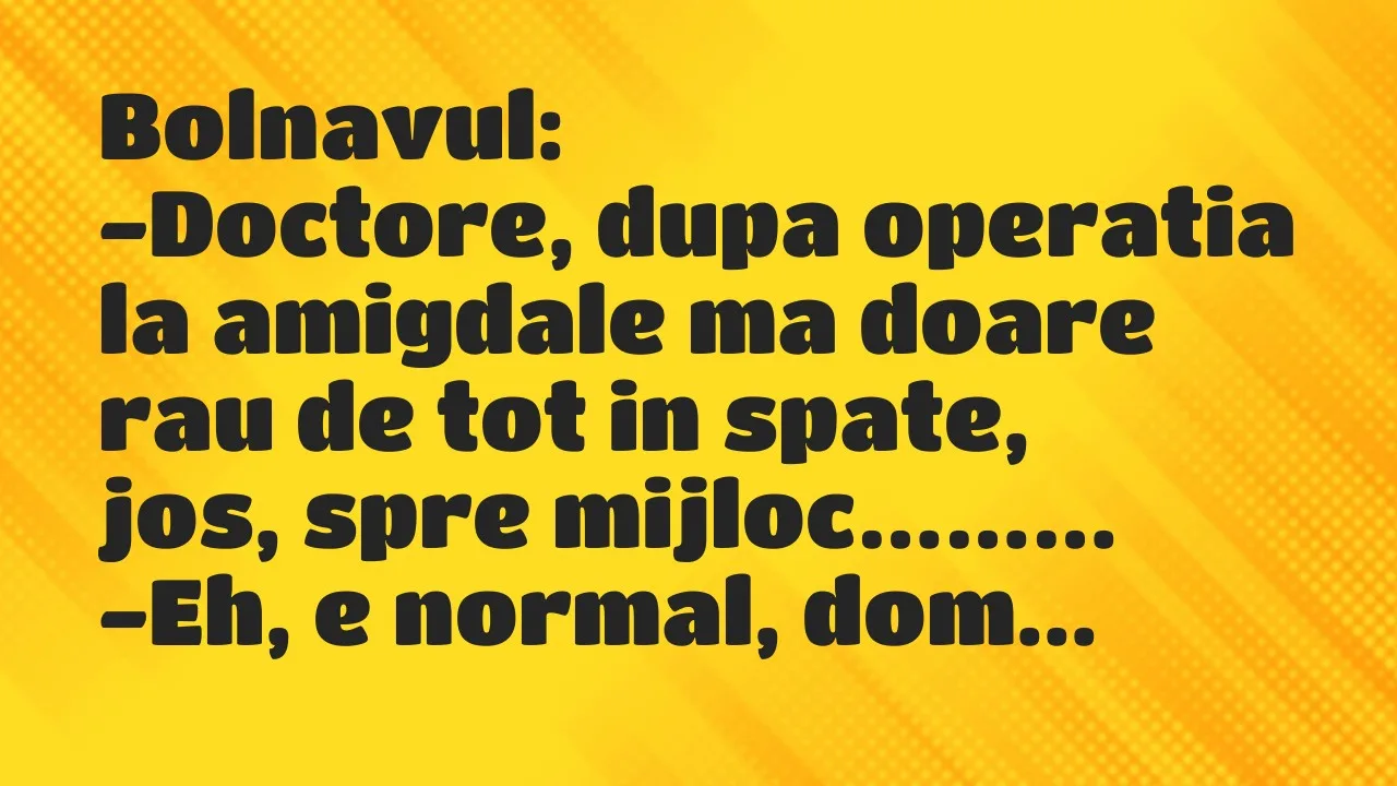 Banc: Bolnavul…