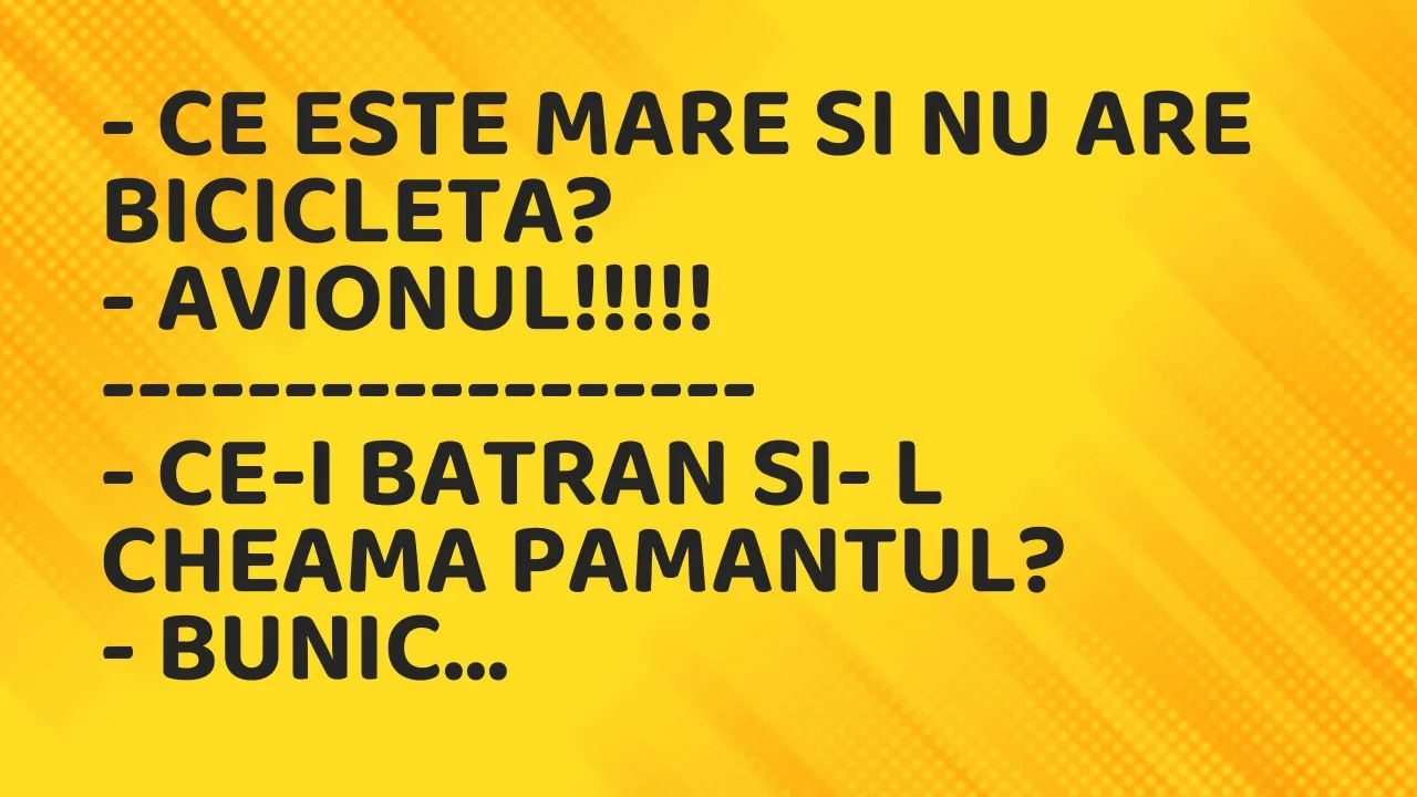 Banc: CE ESTE MARE SI NU ARE BICICLETA?