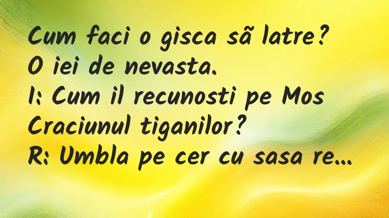 Banc: Cum faci o gisca sã latre?