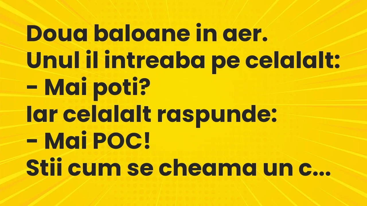 Banc: Doua baloane in aer…