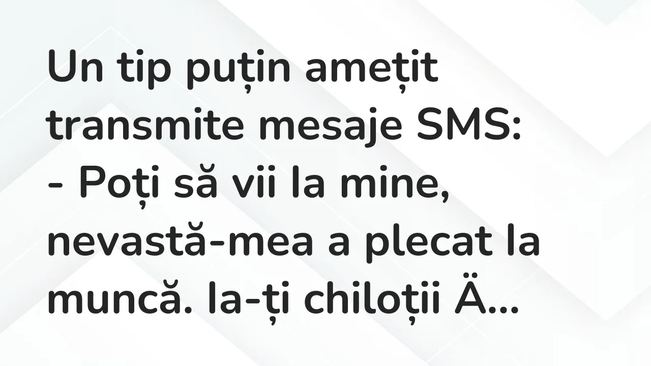 Banc: Un tip puțin amețit transmite mesaje SMS…