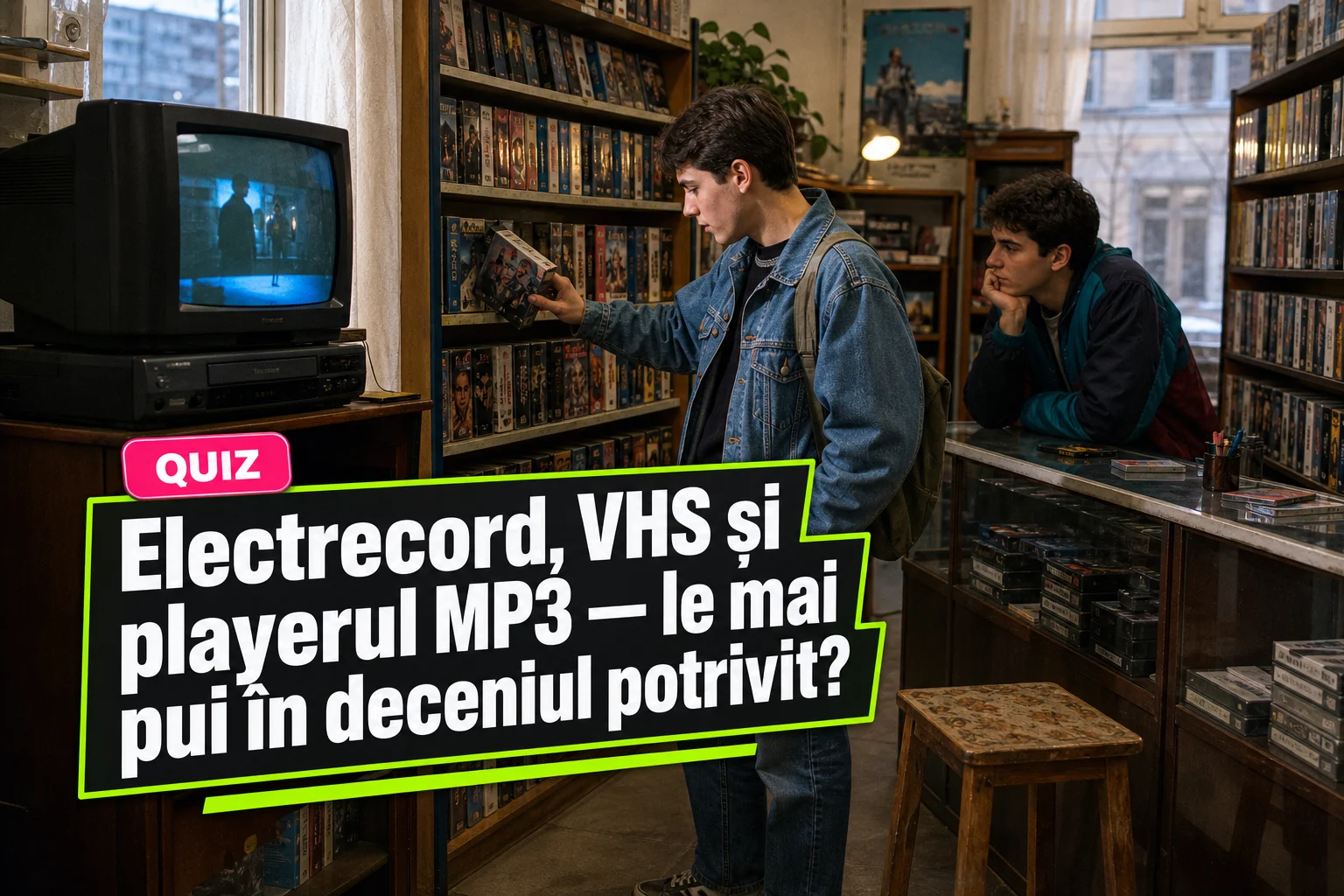 Quiz: Electrecord, VHS și playerul MP3 — le mai pui în deceniul potrivit?