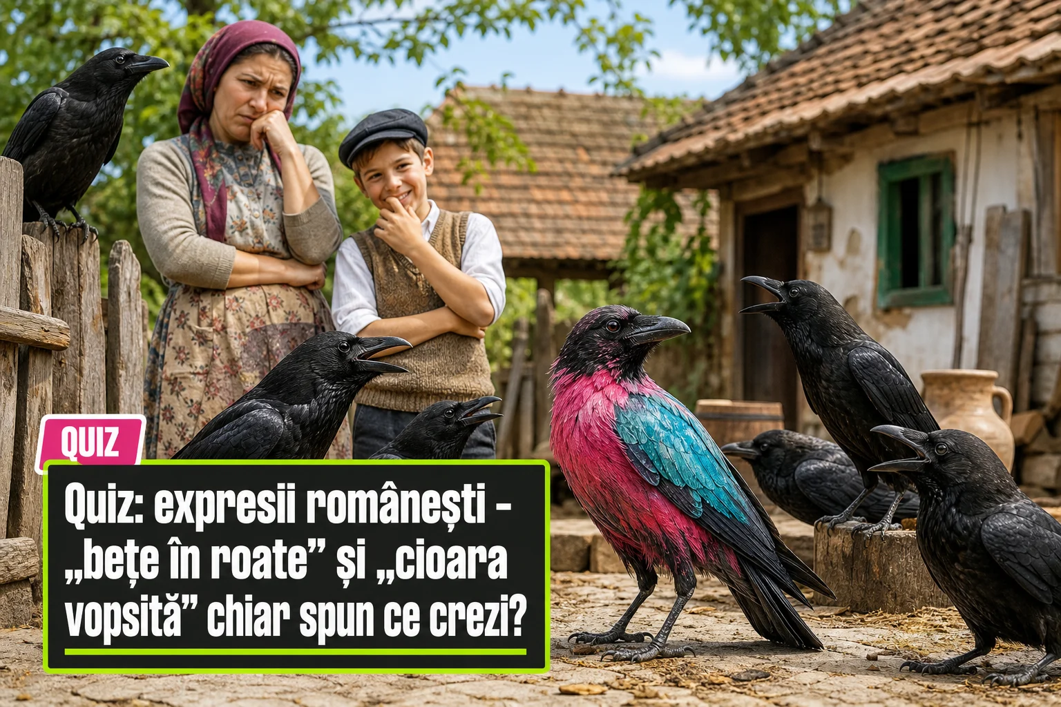 Quiz: expresii românești – „bețe în roate” și „cioara vopsită” chiar spun ce crezi?