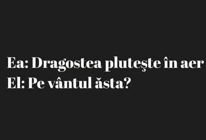 Dragostea plutește în aer...