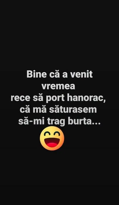Bine că a venit vremea rece să port hanorac...