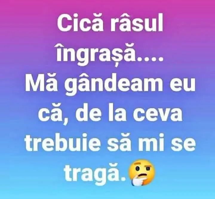 Cică râsul îngrașă....