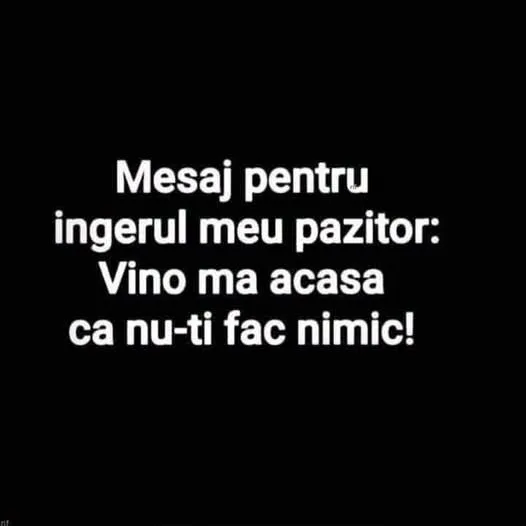 Mesaj pentru ingerul meu pazitor...