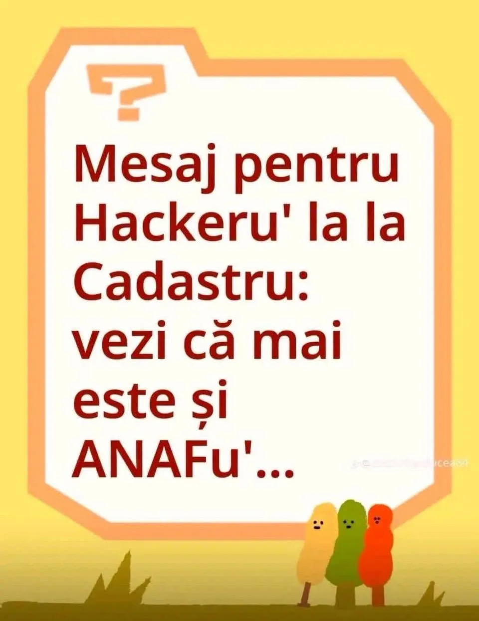 Mesaj pentru Hackeru' la la Cadastru...