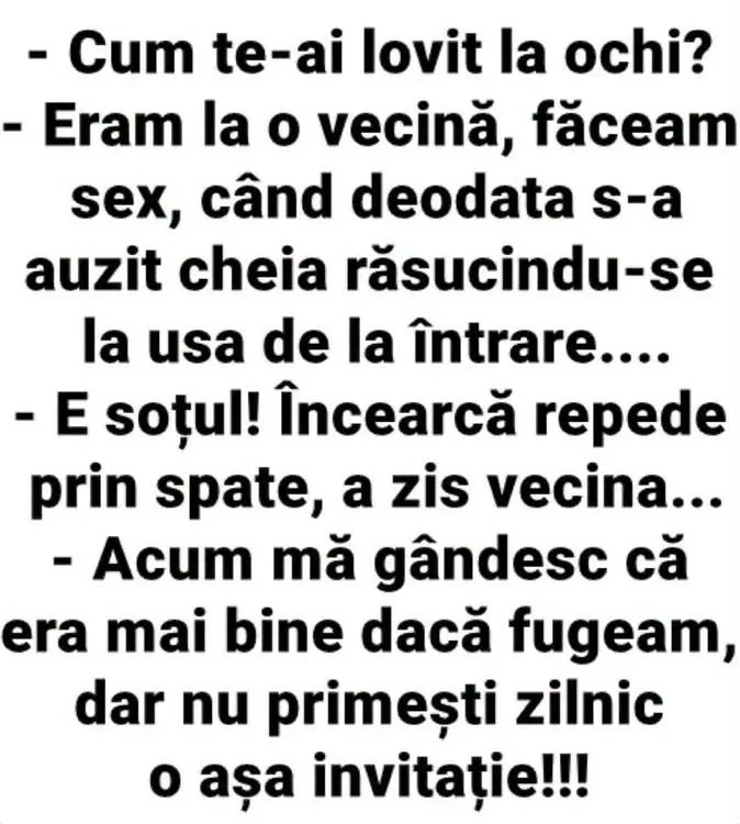 Cum te-ai lovit la ochi?