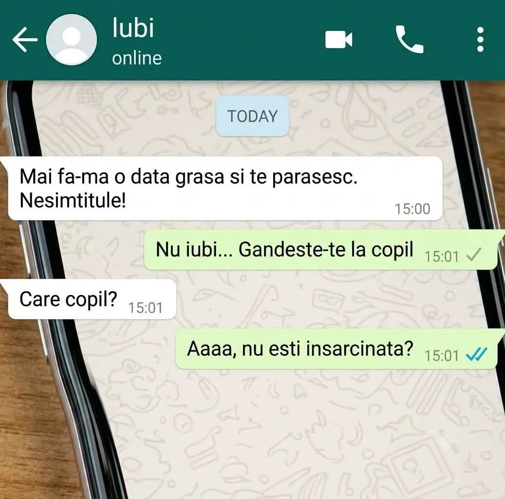 Mai fa-ma o data grasa si te parasesc...