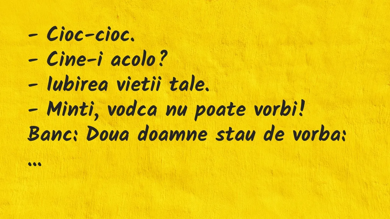 Banc: Cioc-cioc…