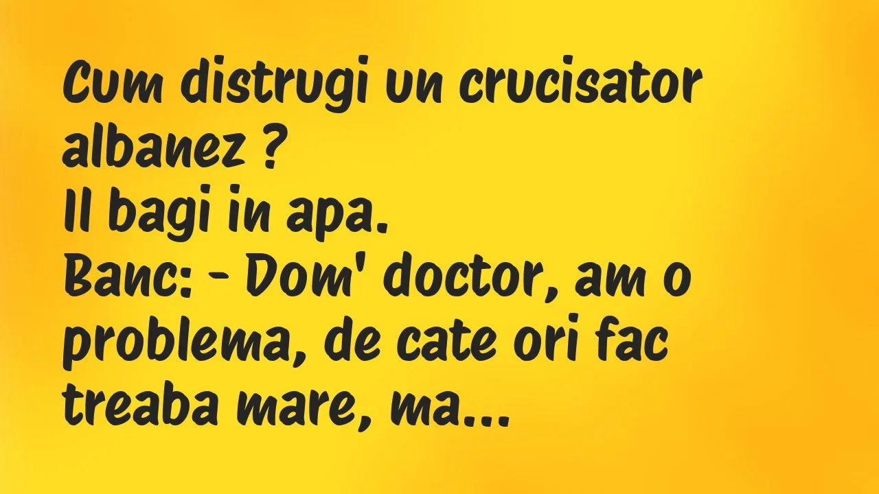 Banc: Cum distrugi un crucisator albanez…