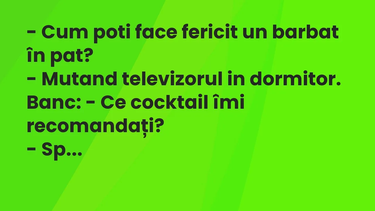 Banc: Cum poti face fericit un barbat în pat?