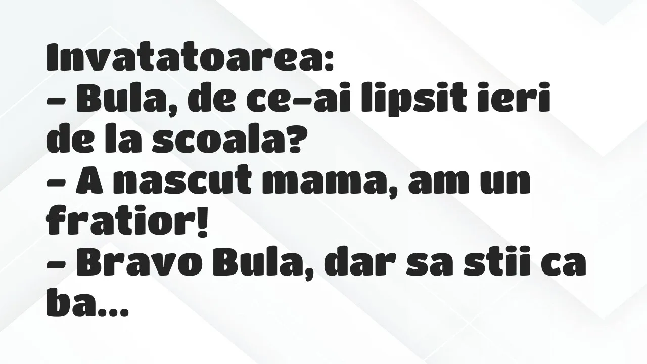 Banc: Invatatoarea…