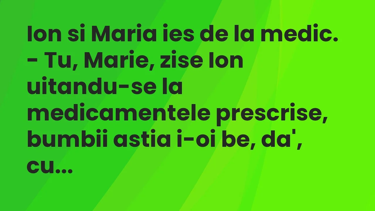 Banc: Ion si Maria ies de la medic…
