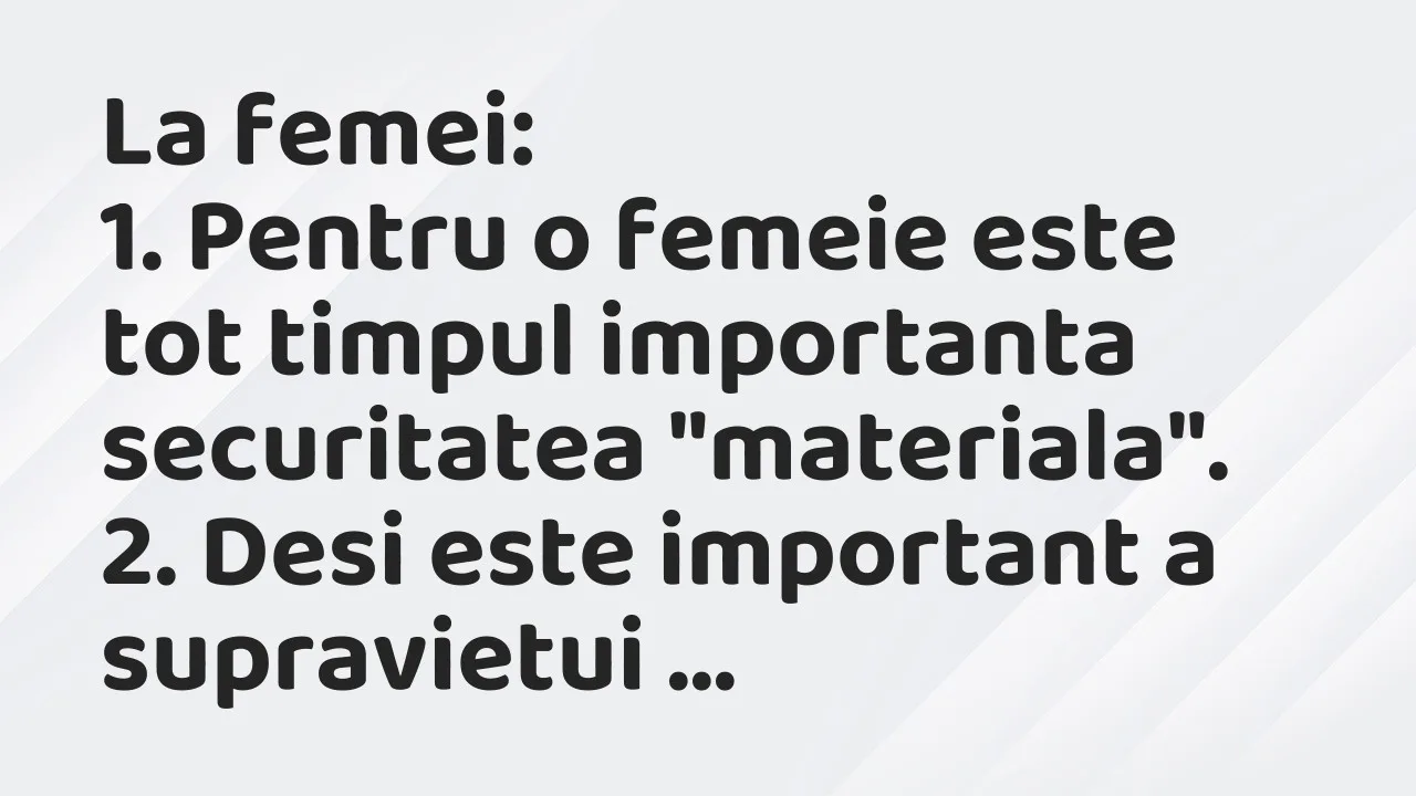 Banc: La femei…