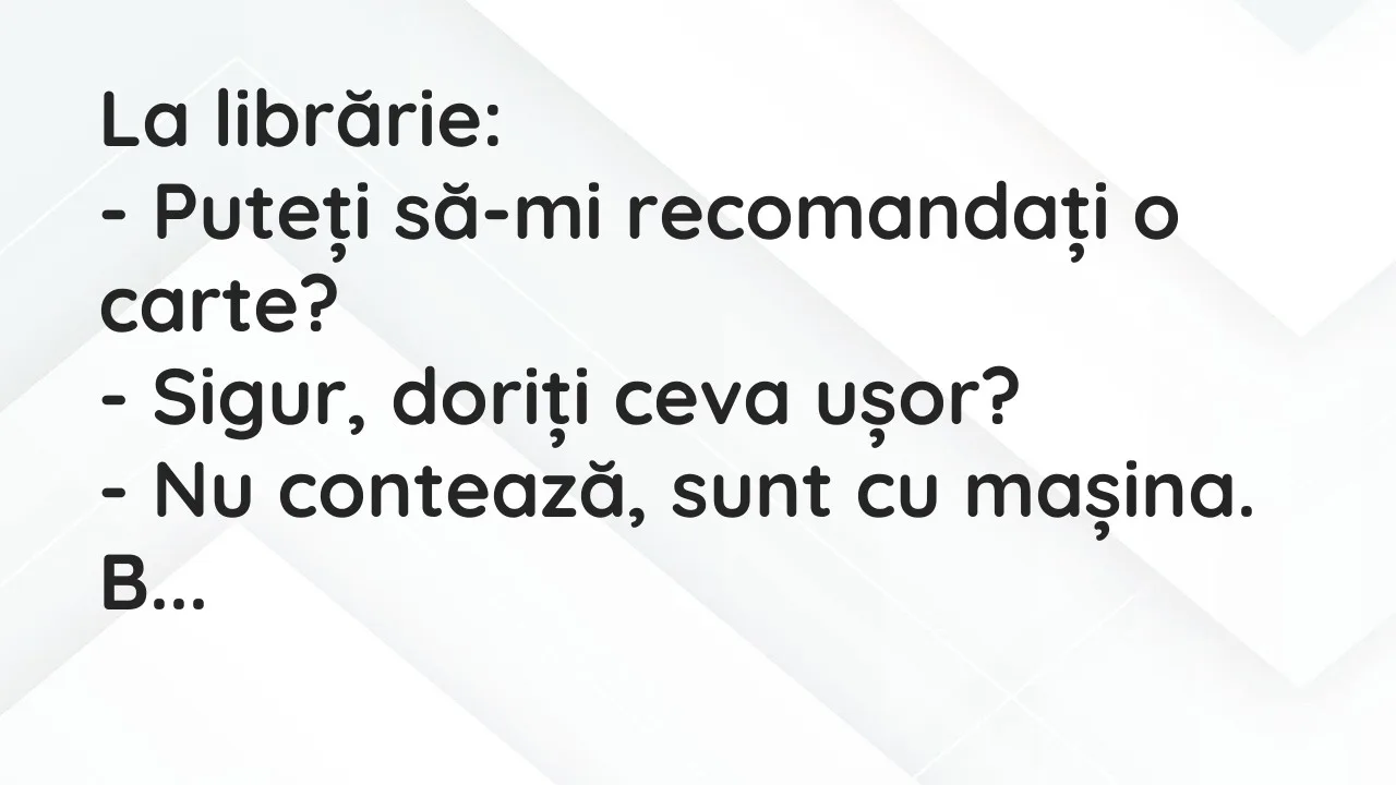 Banc: La librărie…