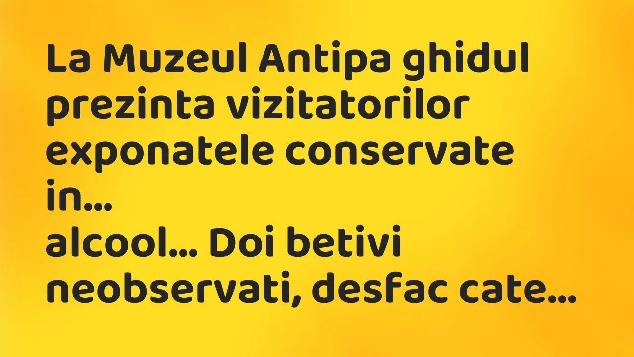 Banc: La Muzeul Antipa ghidul prezinta vizitatorilor exponatele conservate in…