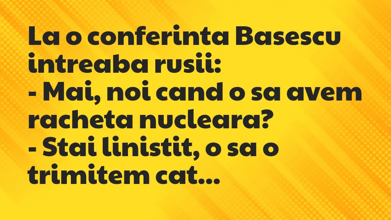 Banc: La o conferinta Basescu intreaba rusii…