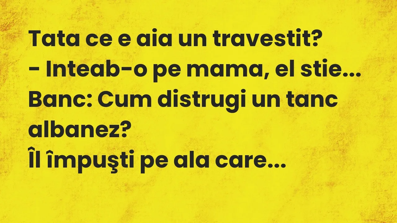 Banc: Tata ce e aia un travestit?