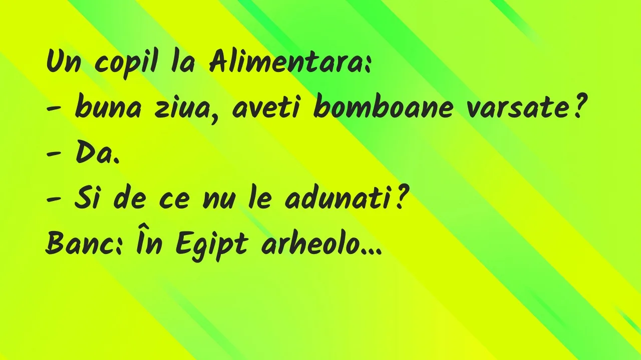 Banc: Un copil la Alimentara…