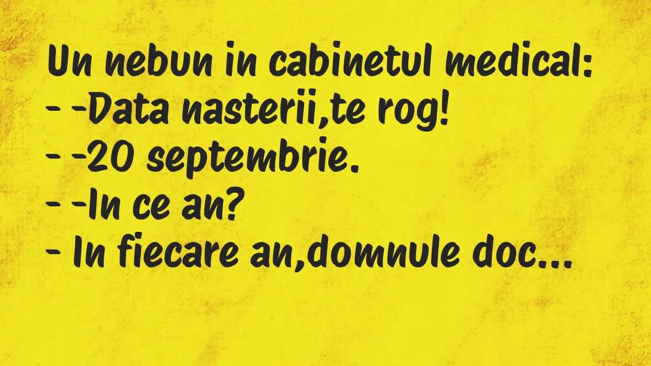 Banc: Un nebun in cabinetul medical…