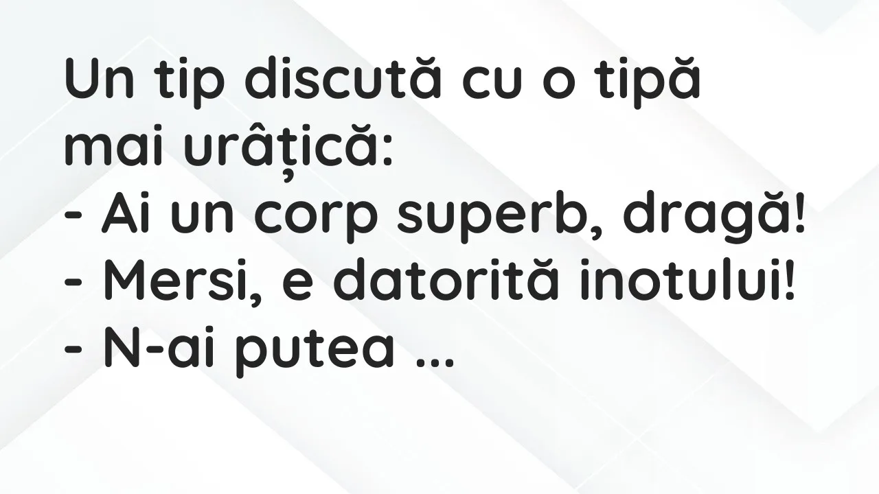 Banc: Un tip discută cu o tipă mai urâțică…