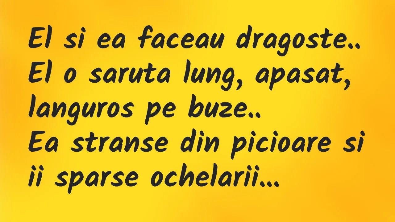 Bancuri: El si ea faceau dragoste…