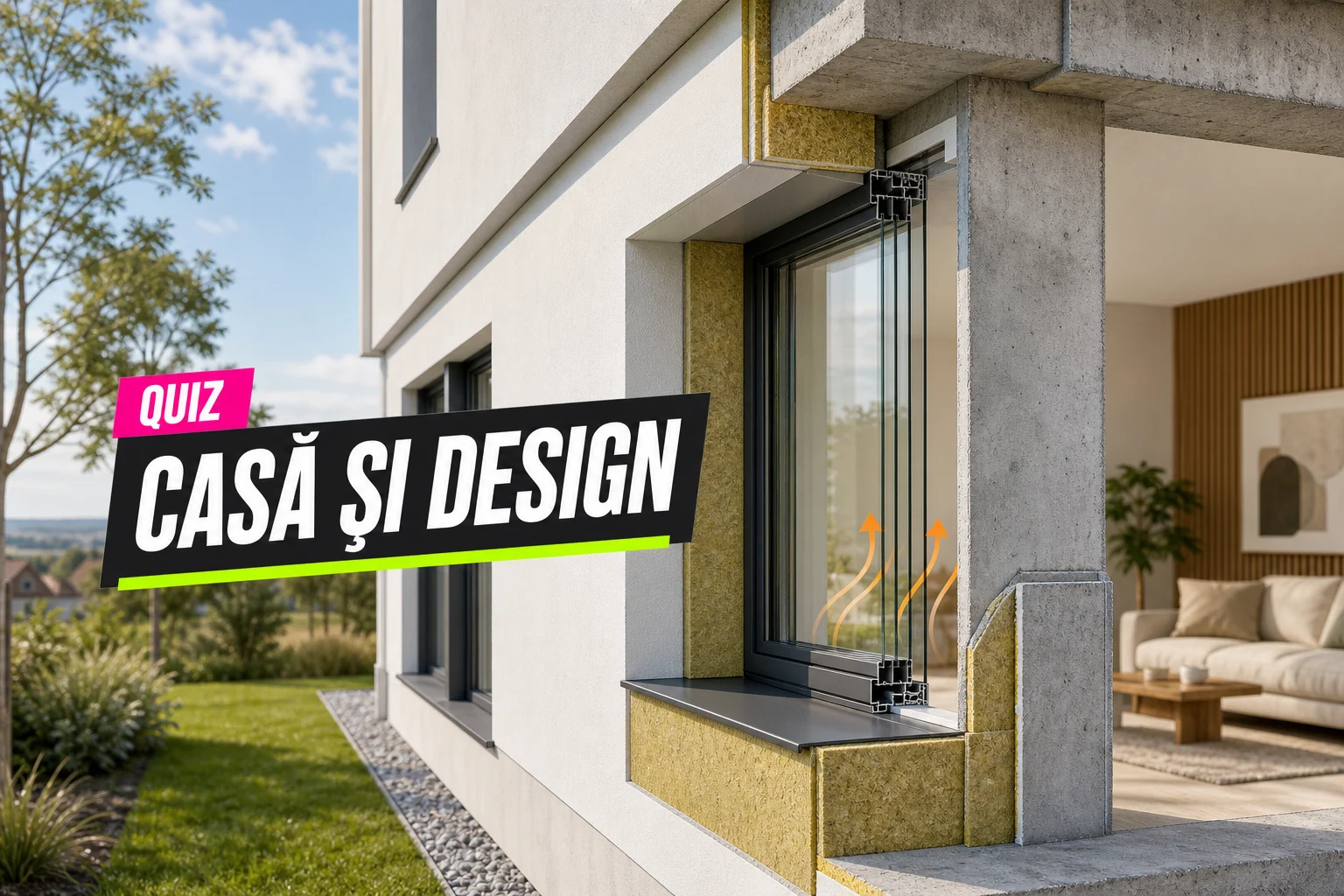 Casă și design – quiz: deosebești corect soluția pentru zgomot, condens și punți termice?