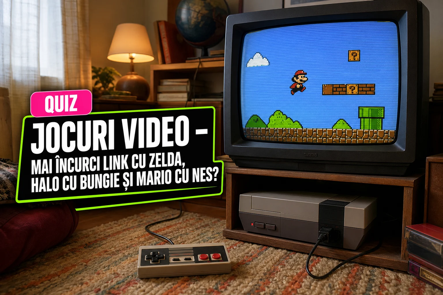 Jocuri video – quiz: mai încurci Link cu Zelda, Halo cu Bungie și Mario cu NES?