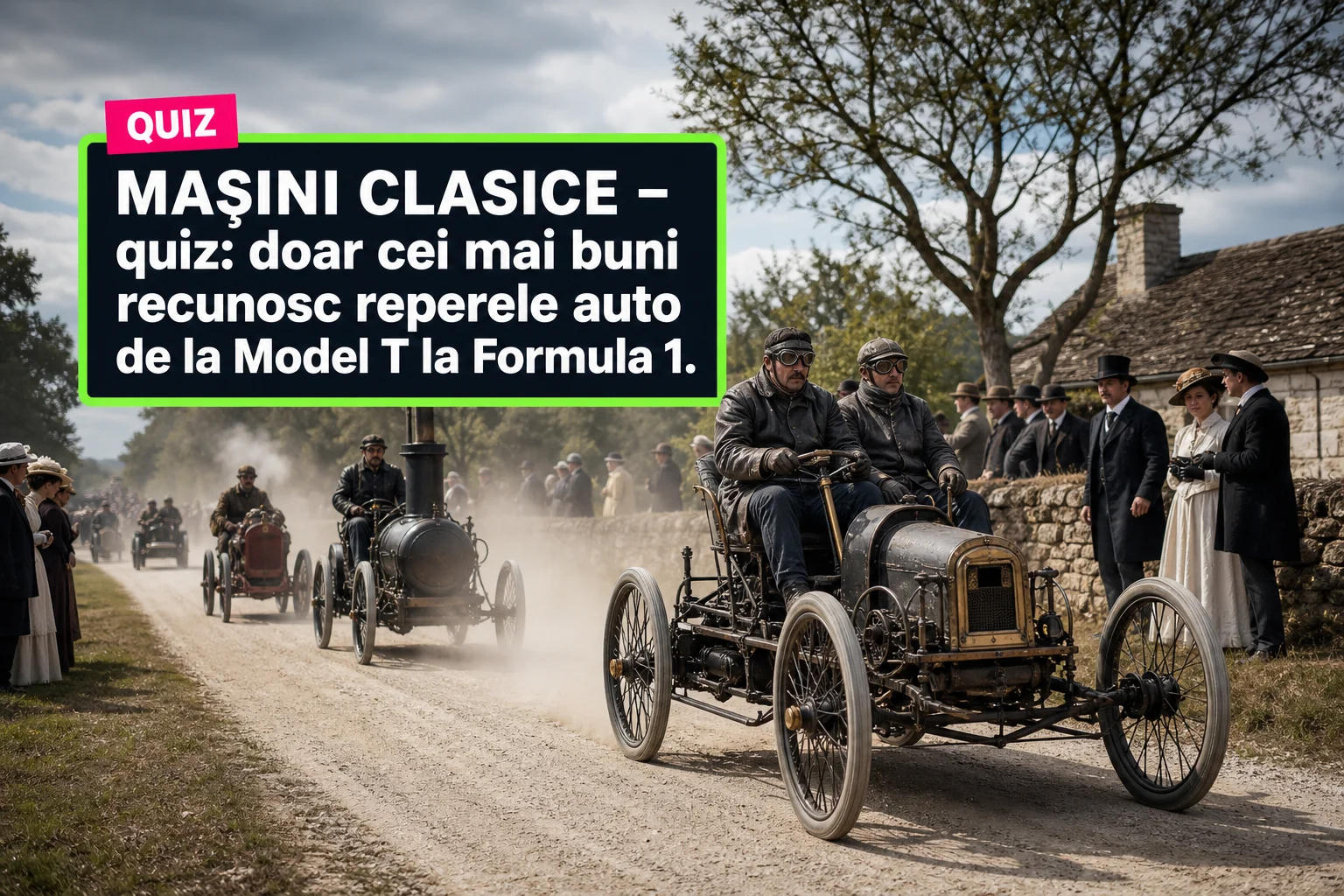 Mașini clasice – quiz: doar cei mai buni recunosc reperele auto de la Model T la Formula 1