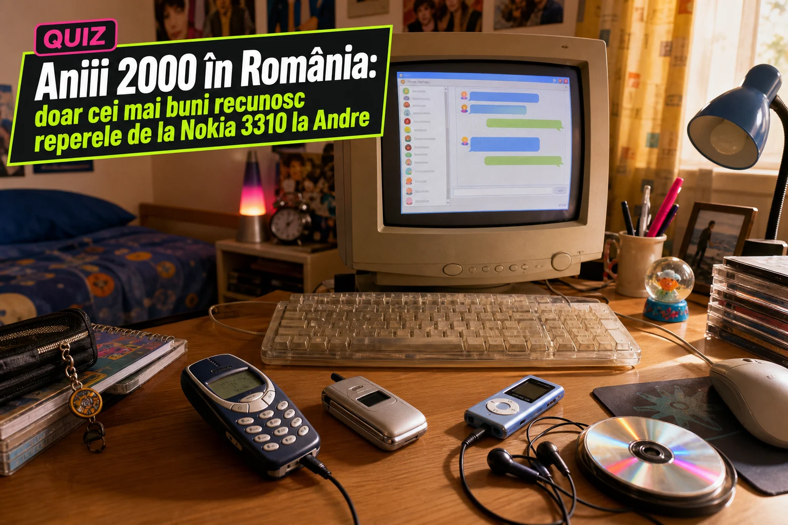 Quiz: anii 2000 în România – doar cei mai buni recunosc reperele de la Nokia 3310 la Andre