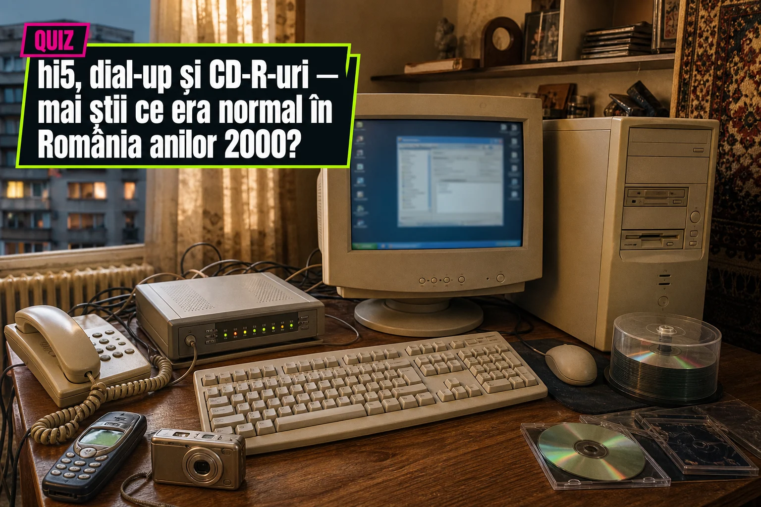 Quiz: hi5, dial-up și CD-R-uri — mai știi ce era normal în România anilor 2000?