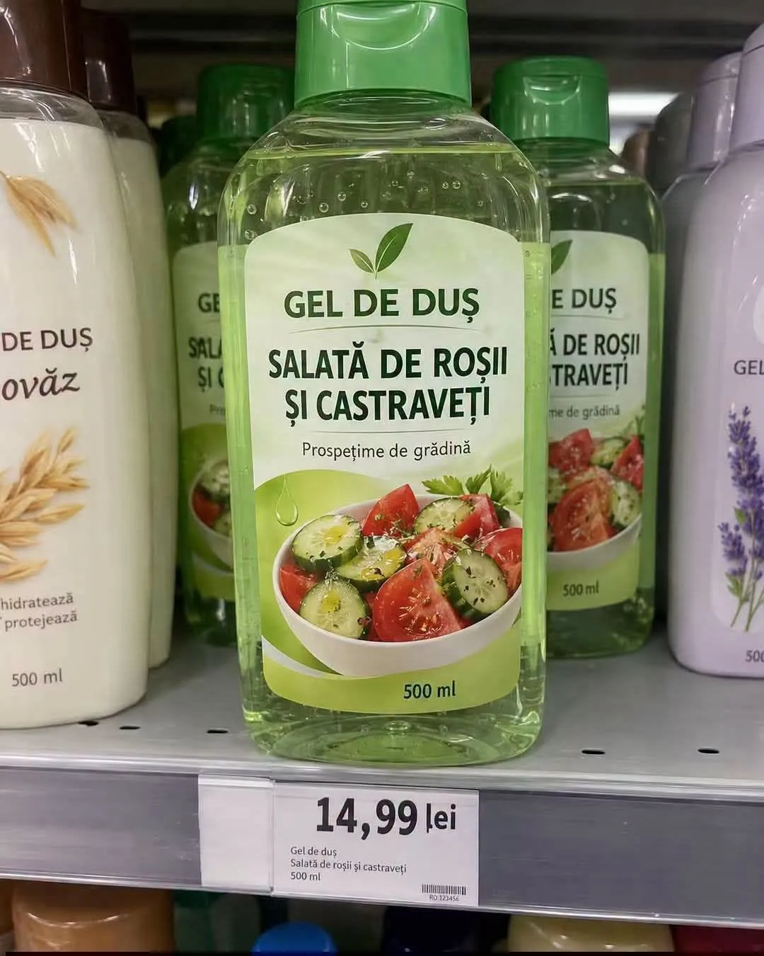Gel de duș salată de roșii și castraveți...