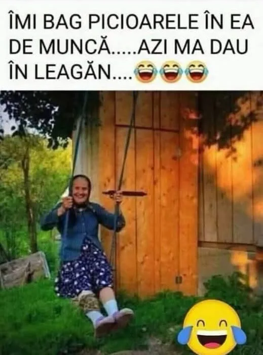 Îmi bag picioarele în ea de muncă...