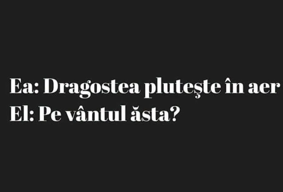 Dragostea plutește în aer...
