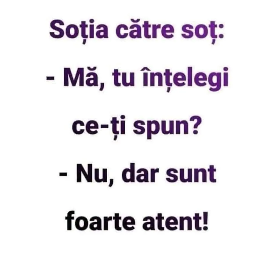Soția către soț...