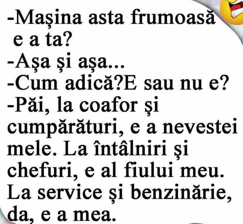 Mașina asta frumoasă e a ta?