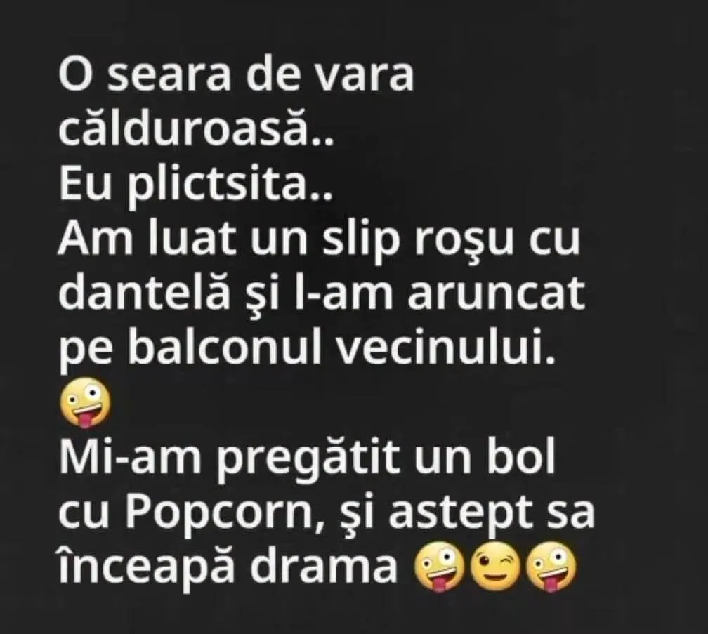O seara de vara călduroasă...