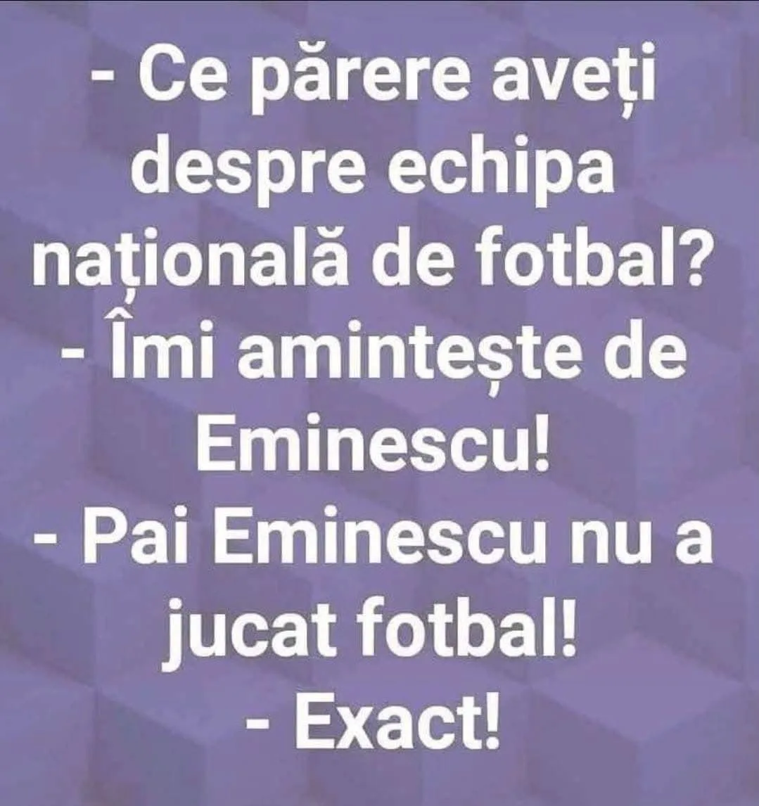Ce părere aveți despre echipa națională de fotbal?