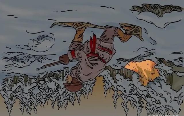 Optical illusion showing the hidden danger behind the hunter