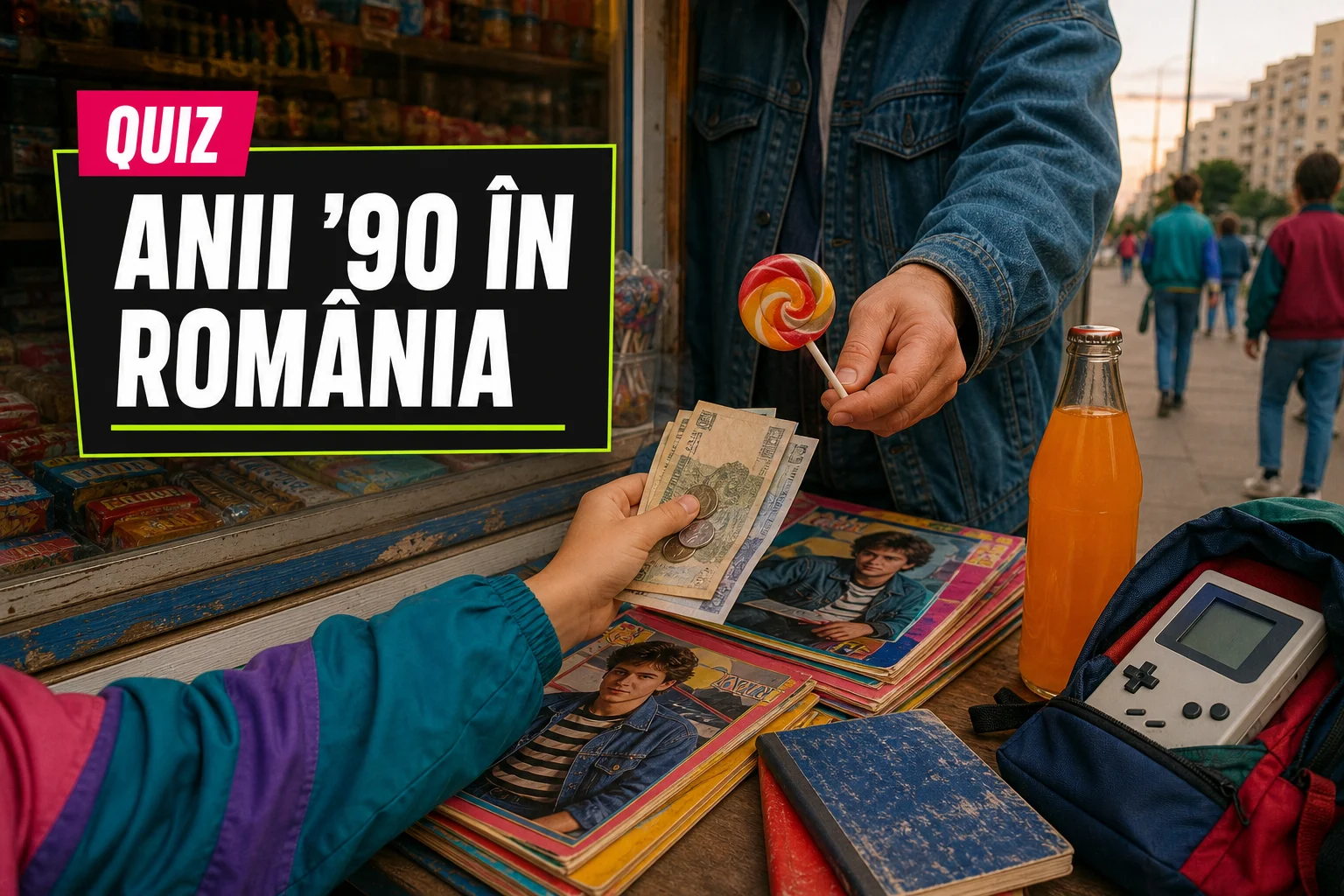 Anii ’90 în România – quiz: mai știi ce găseai la TV, la chioșc și în buzunar?