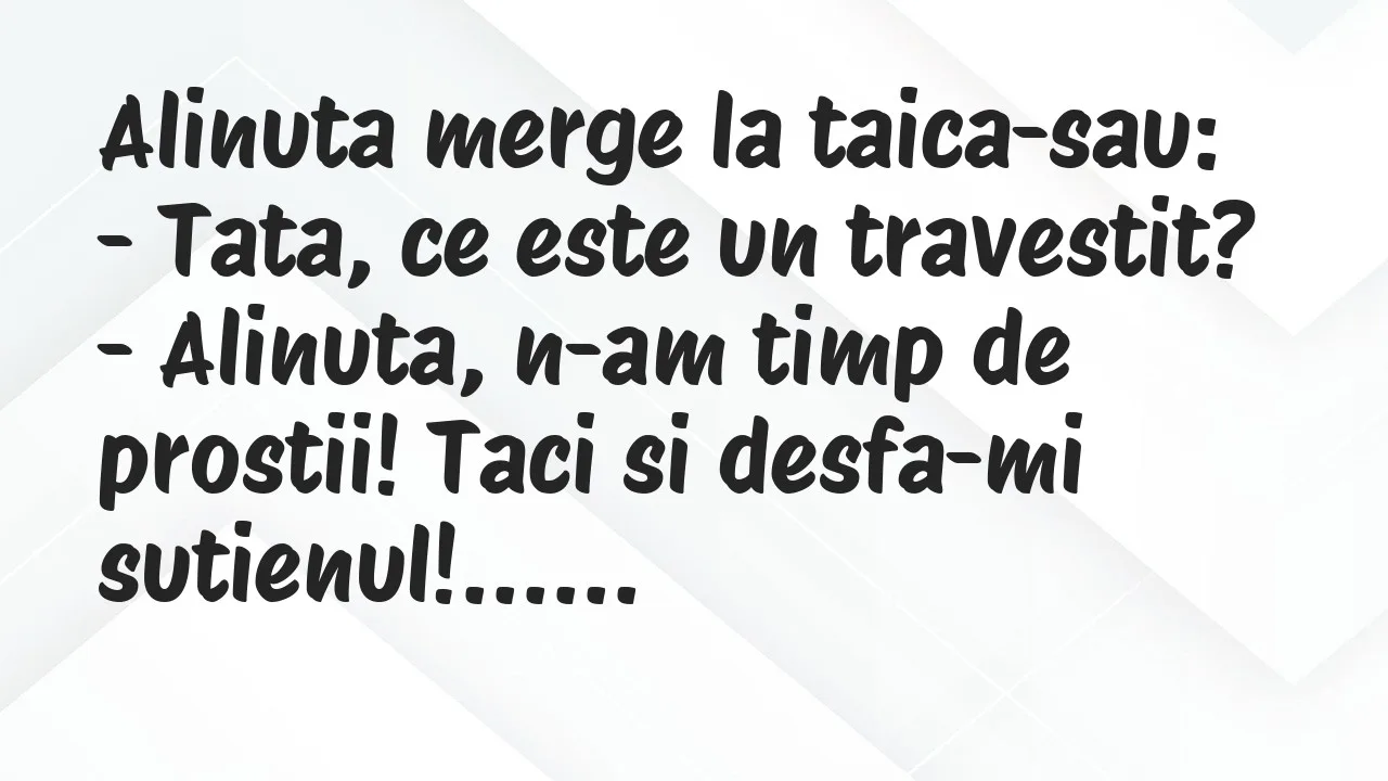Banc: Alinuta merge la taica-sau…
