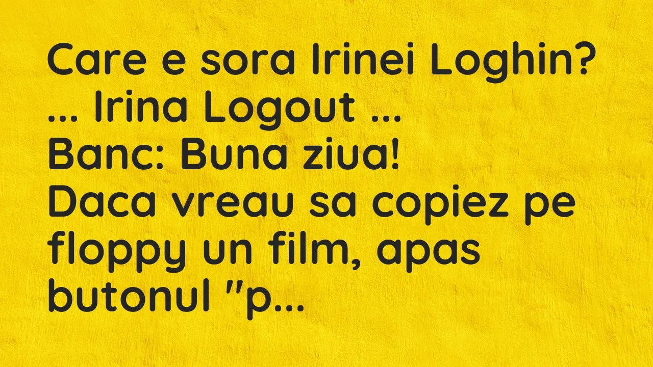 Banc: Care e sora Irinei Loghin?