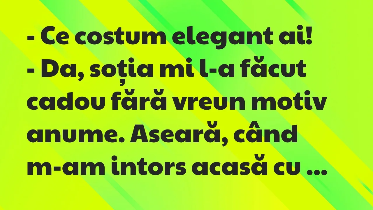 Banc: Ce costum elegant ai…